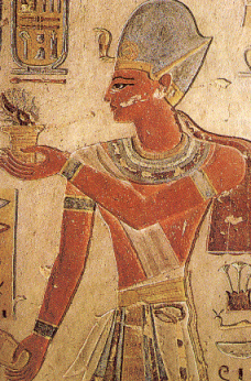 Ramss III faisant une offrande aux dieux.